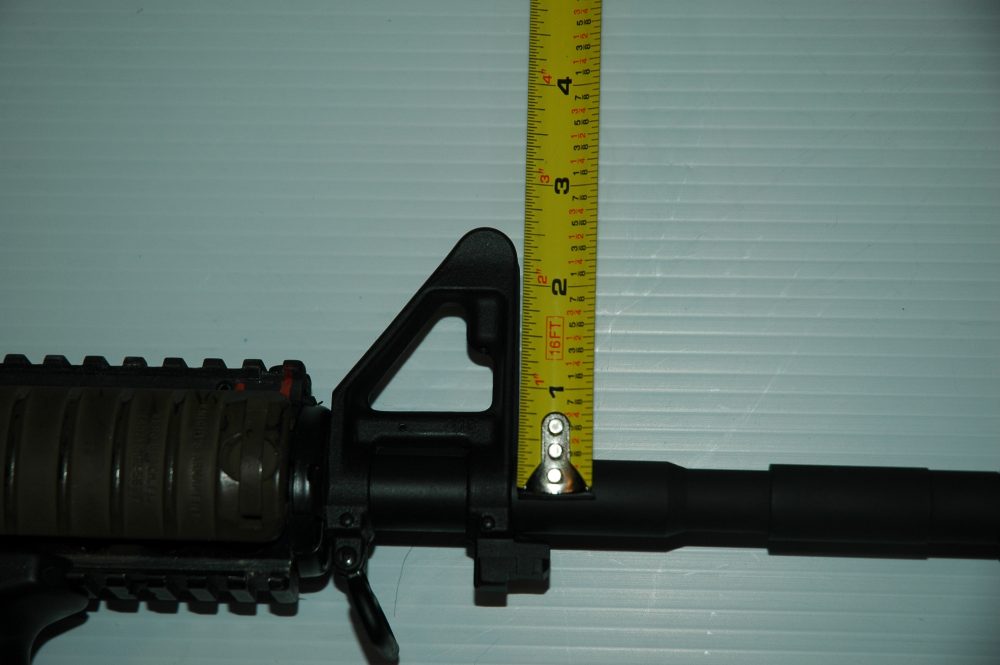 Offset is the distance between the line of bore and the line of sight. For the M4 carbine/M16 rifle, it is approximately 2.5".
