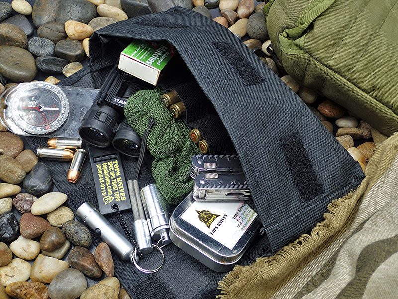 BOB is ideal for all types of kits for urban or wilderness needs. Black ballistic nylon is tough and versatile.