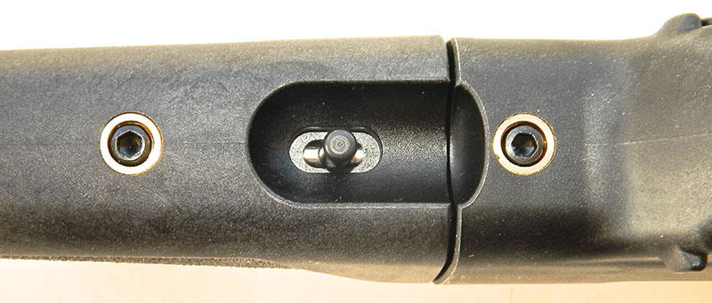 Takedown lever is recessed in forend.