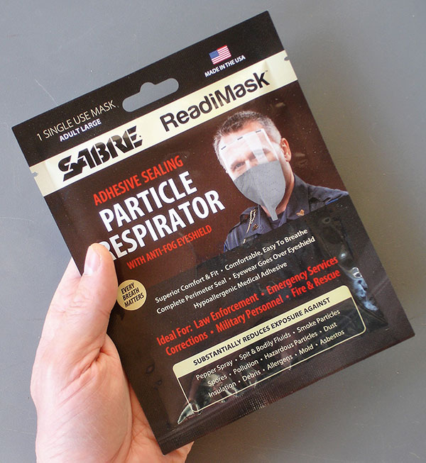 ReadiMask is easy to carry and its flat configuration makes it easy to stow in cargo pocket, tac vest, or go bag.