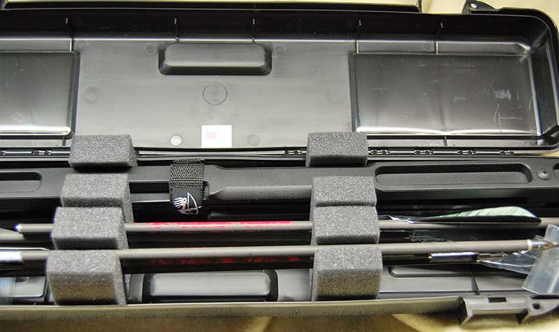 For travel, the bow, string, and several arrows fit in the hard storage case. A car, boat, or small aircraft can easily accommodate Primal Gear’s Compact Folding Survival Bow.