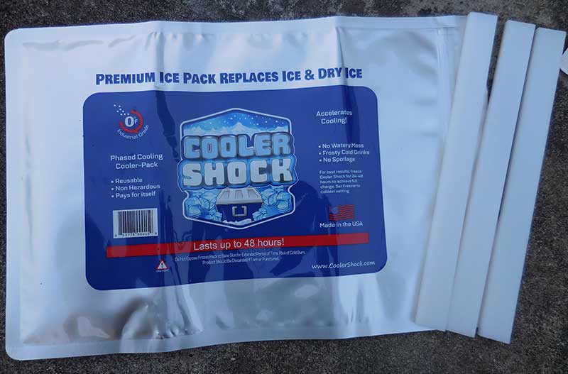 Cooler Shock has updated and improved their packs with five thicker, stronger layers that form a durable, flexible 7.5-mil thick foil and nylon pack.