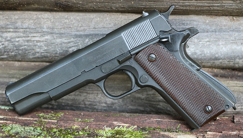 Remington Rand GI 1911A1 rolled off the lines in 1944 and is in pristine condition. Sporting its original Du-Lite finish and no extra frills, this was the gun our forebears used to free a world enslaved.