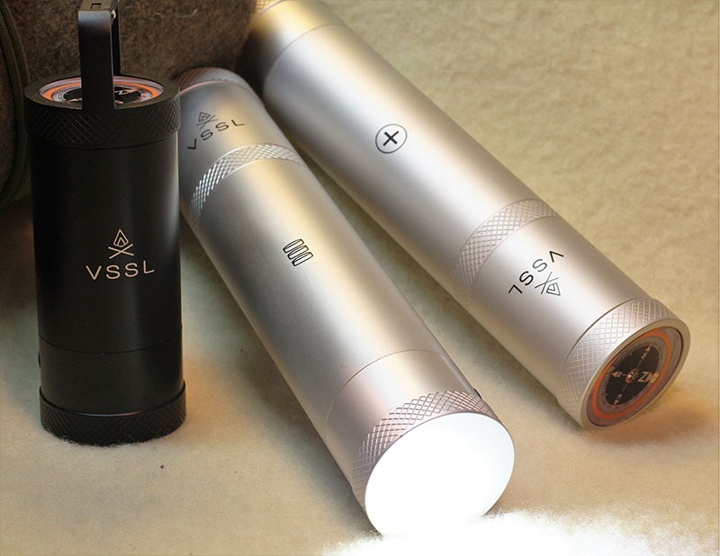 Most common sizes of VSSL containers are standard 9x2 and smaller Cache, which stands at 6x2. Each contains a flashlight and compass.