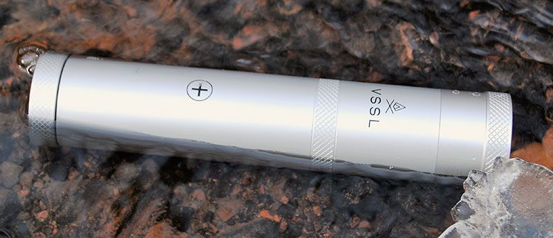 Rubber gasket that seals both ends of cylinder keeps water out and supplies dry. It also floats, so if dropped in water, it can be retrieved and used.