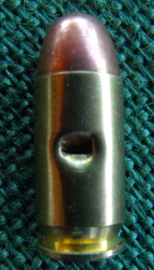 Hole in .45 ACP round found in factory ammo.