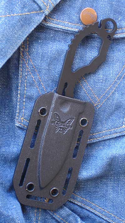 Follow-Up comes with ambidextrous custom-molded Boltaron polymer snap-fit sheath. It offers multiple carry options.