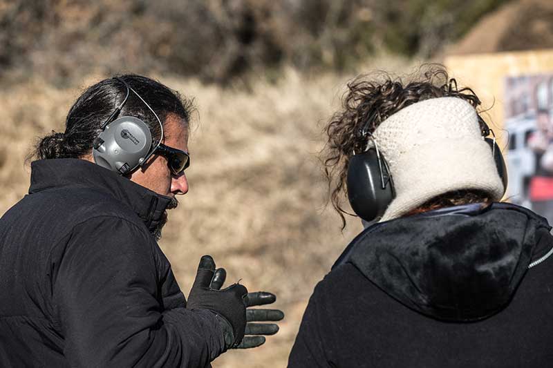 Boone critiques student. Very cold weather proved challenging.