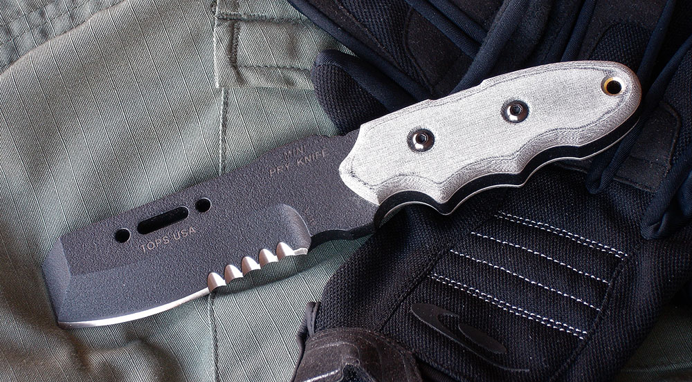 TOPS Mini Pry Knife was designed at the request of law enforcement officers who needed a compact, easily carried, low-profile breaching tool.