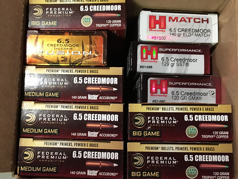 6.5 Creedmoor is well supported by various manufacturers. Hornady and Federal produce numerous offerings. These represent only a portion of 6.5 Creedmoor loads in their inventories.