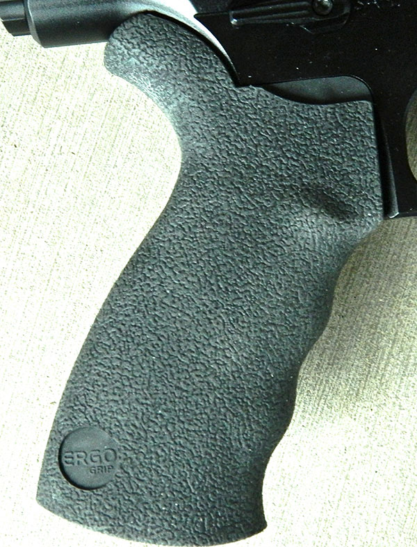 Rifle uses popular Ergo Grip pistol grip.