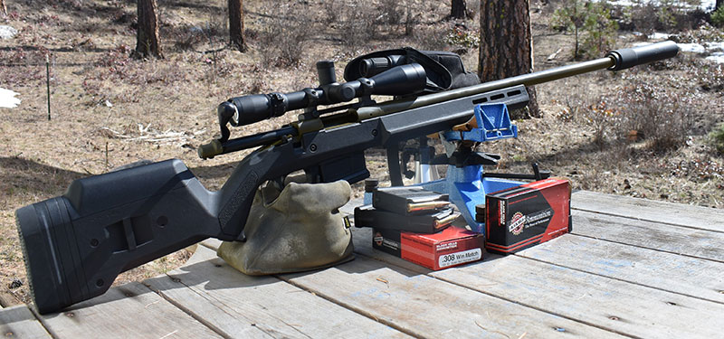 Author liked Magpul stock so much he put his old rifle in this new furniture. It’s a Remington 700, 3.5X10 Leupold scope, Hunter stock and mags. It still shoots sweet!