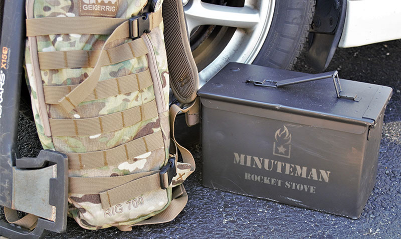 Small size and self-contained design allow Minuteman Rocket Stove to be added into any car’s emergency kit. While it may not fit in a day bag, it certainly will be useful during a blizzard or when broken down far away from help.
