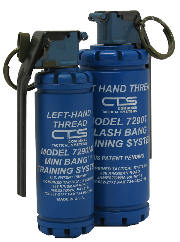 CTS 7290T Flash Bang Training System and 7290MT Mini Bang™ Training System. Photo: Combined Systems