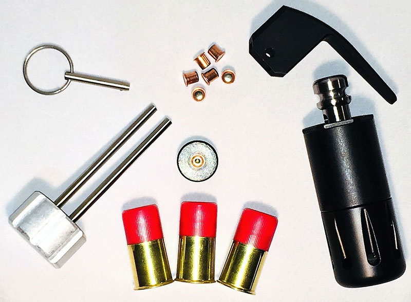Royal Arms FBG-Mk III Flash Bang Trainer can use either Royal Arms 12-gauge FBC Flash Bang Cartridges or standard 209 shotshell primers. Photo: Royal Arms International