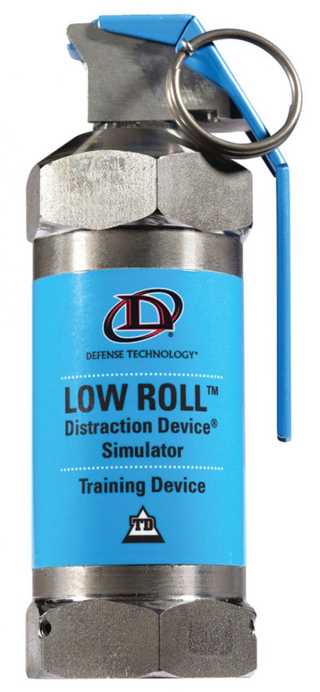 Safariland/Defense Technology Low Roll Training Simulator incorporates physically similar Low Roll body with pneumatic fuze. Photo: Safariland