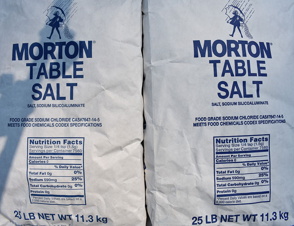Fifty pounds of salt—$15.76 today, priceless tomorrow.