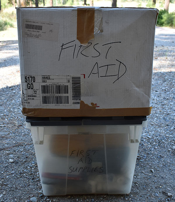 First-aid supplies can be critical in a long-term crisis.