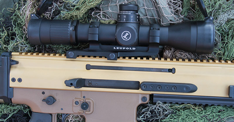 Leupold Mark 6 3-18X scope was mounted on FN SCAR 20S.