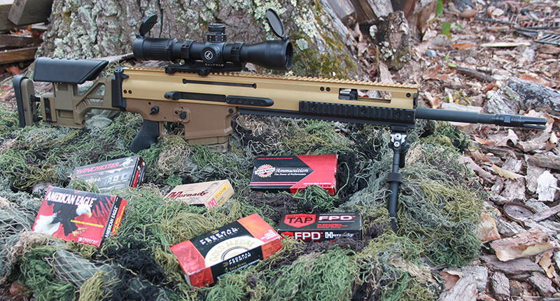 Various ammunition brands were utilized with FN SCAR 20S, with a focus on Match loads.