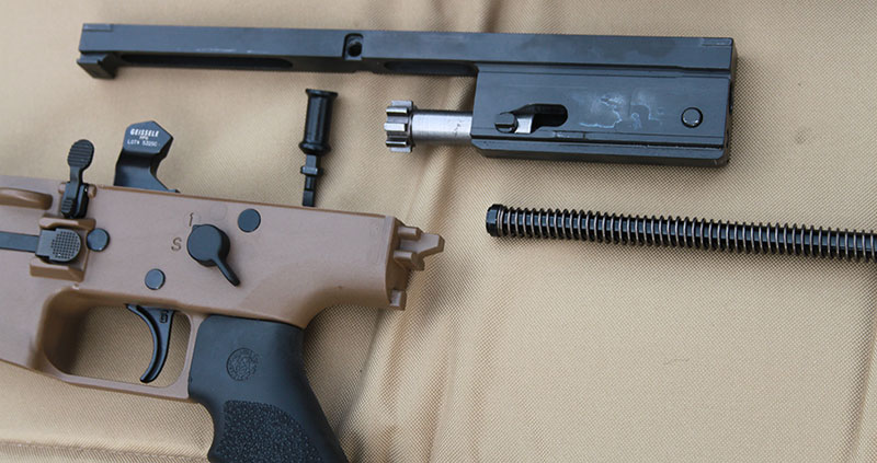 Geissele “Super SCAR” trigger is used with SCAR 20S. Trigger quality is crucial for a precision rifle.