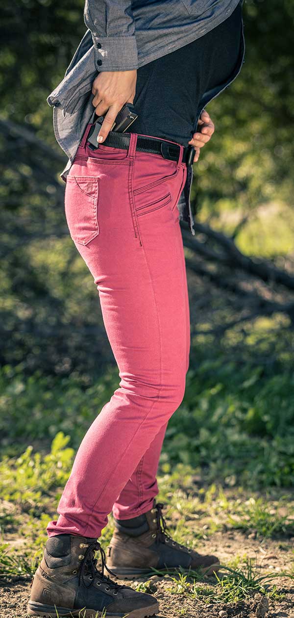 Women’s Defender-Flex Slim Pants. Defender-Flex line is available in both men’s and women’s styles. Photo: 5.11 Tactical