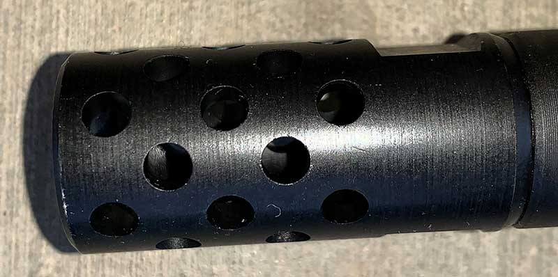 Included muzzle brake has 11/16”x24 thread pattern.