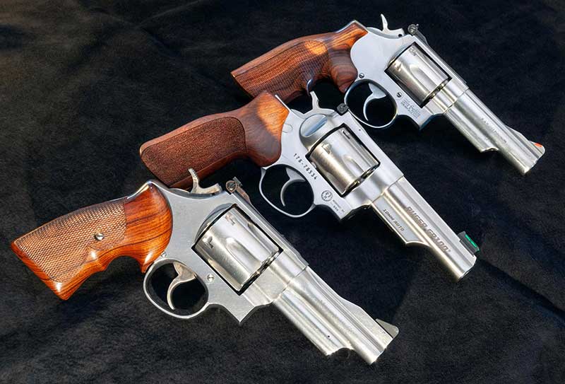 K-Frame Model 66 (top) is perfect choice for a portable .357 Magnum like N-Frame Model 629 (bottom) is for the .44 Magnum. GP100 Match Champion 10mm splits the difference perfectly.