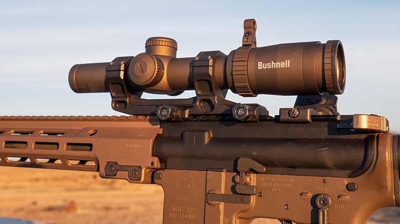 Designed for 3-gun matches, Bushnell Elite Tactical SMRS II Pro has incredibly clear glass, and BDC lined up perfectly on 200-yard zero.