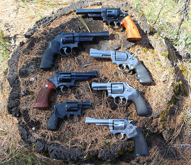 Revolvers come in small to large sizes.
