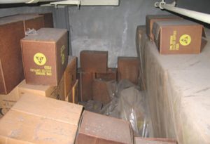As-late-as-2007,-this-jumbled-pile-of-survival-rations-and-supplies-turned-up-in-the-basement-of-a-municipal-building