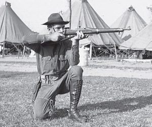 Just-prior-to-World-War-I,-trooper-in-U.S.-horse-cavalry-fires