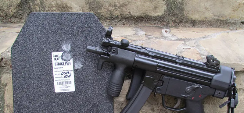 9mm-ball-ammo-from-this-MP5K-PDW-barely-inconvenienced-the-AR500-Armor-plate