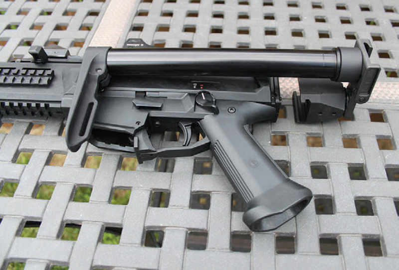 ACE-DoubleStar-hinged-folding-stock-kit-proved-easily-adaptable-to-rear-of-Scorpion-recevier