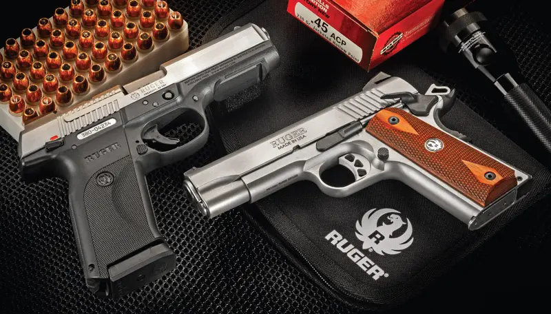 SR45 and SR1911CMD are solid additions to Ruger’s line of .45 ACP pistols. Photo: Robbie Barrkman