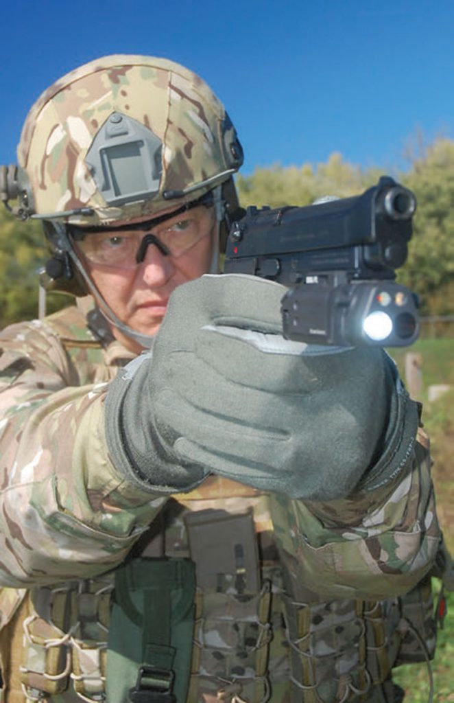 Barry-Subelsky,-former-Ranger,-retired-FBI-and-retired-Chief-of-Police,-shoots-M9A1-with-DBAL-PL-attached.