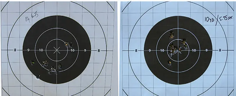 Before-(left)-and-after-targets-for-ten-rapid-shots-at-ten-yards-with-SLR