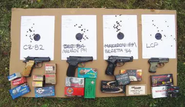 Despite-each-being-shot-with-four-different-types-of-ammo,-these-composite-15-yard-groups-show-adequate-plus-accuracy
