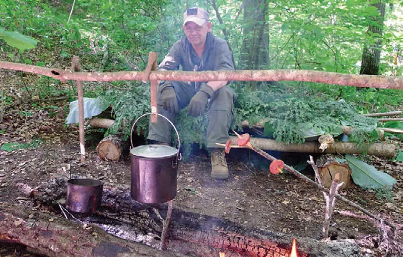 During-training-weekend-in-Alabama,-author-made-this-long-fire-first-to-cook-over,-then-for-a-good-night’s-sleep