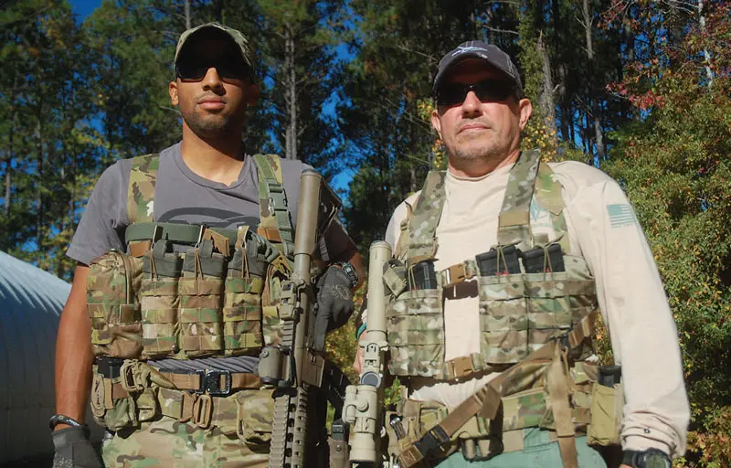 Ephraim-Rogers-(left)-wears-ATS-Low-Profile-Chest-Rig,-while-Fred-Robinson-(right)-sports-new-ATS-5.56-Split-Front-Chest-Rig