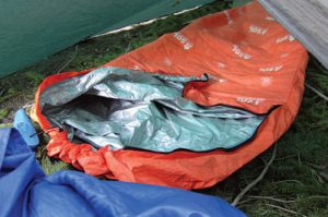 In-a-sleep-system,-one-can-use-the-Escape-in-conjunction-with-a-small-tarp-and-sleeping-bag