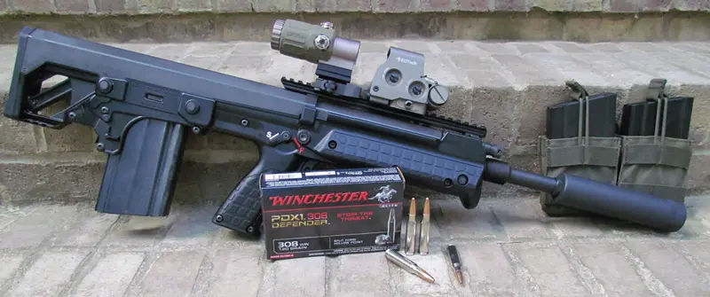 Kel-Tec-RFB-outfitted-with-EOTech-Holosight-with-magnifier