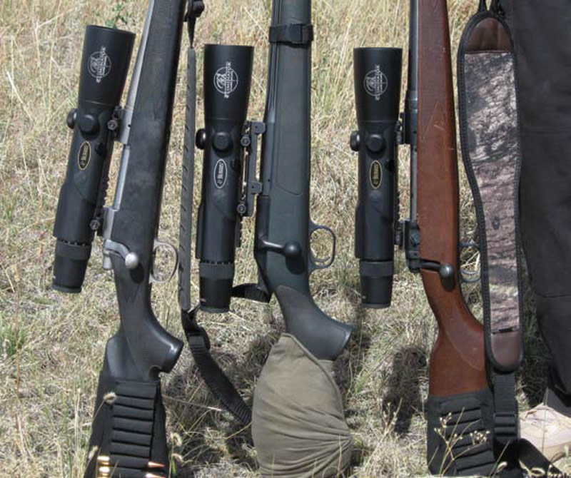Left-to-right-TC-Icon,-Blaser-and-Savage-110-with-Burris-Eliminator-scopes