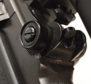 Loaded-M1A-rear-sight-has-a-non-hooded-aperture-with-fine-adjustments-for-windage-and-elevation