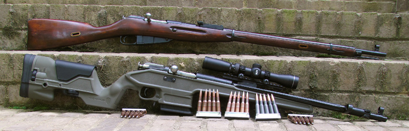 M44-Mosin-Nagant-rifle-is-an-evolutionary-offspring-of-the-older-M91-(top)