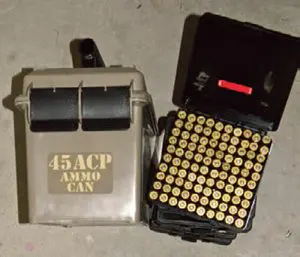 MTM-.45-Ammo-Can-Combo-holds-700-rounds-of-.45-ACP.-Seven-MTM-100-round-boxes-are-included.