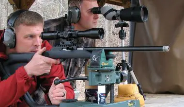 Members-of-USMC-rifle-team-shoot-Magnum-Lite-rifle-for-groups-at-50-yards