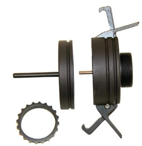 QRB-receiver-and-barrel-plate-assemblies-with-special-QRB-nut,-gas-tube-extension,-stainless-steel-locating-pin,-and-locking-arms
