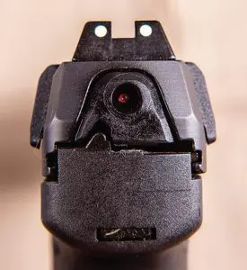 Rear-of-VP9’s-slide,-showing-cocked-striker-indicator