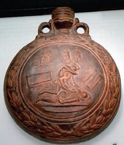 Roman-flask-from-the-first-or-second-century-CE-depicts-final-scene-of-a-gladiator-fight